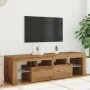 Mueble de TV luces LED madera roble artisan 140x36,5x40 cm de , Muebles TV - Ref: Foro24-856304, Precio: 137,69 €, Descuento: %