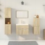 Juego de muebles de baño 4 pzas contrachapada roble Sonoma de , Muebles de baño - Ref: Foro24-3324990, Precio: 152,18 €, Desc...