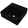 Lavabo de cerámica con agujero para grifo/desagüe cuadrado negro by , Sinks - Ref: Foro24-141922, Price: 68,61 €, Discount: %