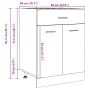 Armario inferior madera ingeniería envejecida 60x46x81,5 cm de , Armarios de cocina - Ref: Foro24-856089, Precio: 82,05 €, De...