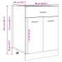 Armario inferior madera ingeniería envejecida 60x46x81,5 cm de , Armarios de cocina - Ref: Foro24-856089, Precio: 84,13 €, De...