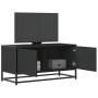 Mueble de TV madera de ingeniería y metal negro 80x34,5x40 cm de , Muebles TV - Ref: Foro24-848824, Precio: 52,61 €, Descuent...