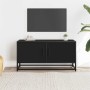 Mueble de TV madera de ingeniería y metal negro 80x34,5x40 cm de , Muebles TV - Ref: Foro24-848824, Precio: 52,61 €, Descuent...