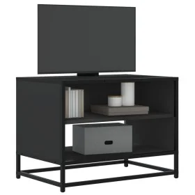 Mueble de TV madera de ingeniería y metal negro 61x40x46 cm de , Muebles TV - Ref: Foro24-848879, Precio: 45,04 €, Descuento: %