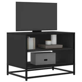 Mueble de TV madera de ingeniería y metal negro 61x40x46 cm de , Muebles TV - Ref: Foro24-848879, Precio: 45,86 €, Descuento: %