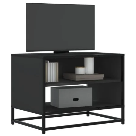 Mueble de TV madera de ingeniería y metal negro 61x40x46 cm de , Muebles TV - Ref: Foro24-848879, Precio: 45,04 €, Descuento: %