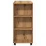 Armario con ruedas madera ingeniería roble artisan 60x35x75 cm de , Taquillas y armarios de almacenamiento - Ref: Foro24-8566...