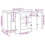 Aparador de madera de ingeniería envejecida 135x41x75 cm de , Aparadores - Ref: Foro24-856790, Precio: 164,39 €, Descuento: %