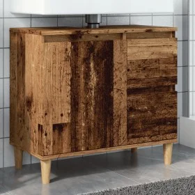 Armario de lavabo baño madera ingeniería envejecida 65x33x60 cm de , Tocadores de baño - Ref: Foro24-857120, Precio: 72,07 €,...