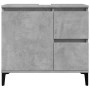 Mueble de lavabo madera ingeniería gris hormigón 65x33x60 cm de , Tocadores de baño - Ref: Foro24-857122, Precio: 66,48 €, De...