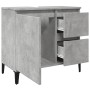 Mueble de lavabo madera ingeniería gris hormigón 65x33x60 cm de , Tocadores de baño - Ref: Foro24-857122, Precio: 66,48 €, De...