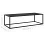 Mesa de centro negra con vidrio negro 120x50x35 cm de vidaXL, Mesas de centro - Ref: Foro24-322884, Precio: 88,23 €, Descuent...