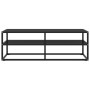 Mueble para TV negro con vidrio negro 120x40x40 cm de vidaXL, Muebles TV - Ref: Foro24-322860, Precio: 120,20 €, Descuento: %