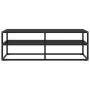 Mueble para TV negro con vidrio negro 120x40x40 cm de vidaXL, Muebles TV - Ref: Foro24-322860, Precio: 122,33 €, Descuento: %