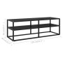 Mueble para TV negro con vidrio negro 120x40x40 cm de vidaXL, Muebles TV - Ref: Foro24-322860, Precio: 120,20 €, Descuento: %