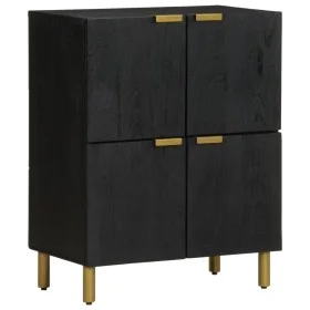 Aparador de madera de ingeniería negro 60x33x75 cm de , Almacenamiento para CD y DVD - Ref: Foro24-4017674, Precio: 104,77 €,...