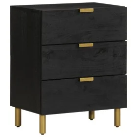 Mesita de noche madera de ingeniería negra 50x33x62 cm de , Mesitas de noche - Ref: Foro24-4017657, Precio: 112,49 €, Descuen...