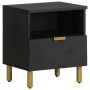 Mesita de noche madera maciza de ingeniería negra 40x33x46 cm de , Mesitas de noche - Ref: Foro24-4017655, Precio: 106,26 €, ...