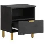 Mesita de noche madera maciza de ingeniería negra 40x33x46 cm de , Mesitas de noche - Ref: Foro24-4017655, Precio: 104,91 €, ...