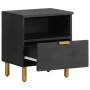 Mesita de noche madera maciza de ingeniería negra 40x33x46 cm de , Mesitas de noche - Ref: Foro24-4017655, Precio: 106,26 €, ...