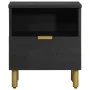 Mesita de noche madera maciza de ingeniería negra 40x33x46 cm de , Mesitas de noche - Ref: Foro24-4017655, Precio: 104,91 €, ...