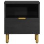 Mesita de noche madera maciza de ingeniería negra 40x33x46 cm de , Mesitas de noche - Ref: Foro24-4017655, Precio: 106,26 €, ...