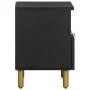 Mesita de noche madera maciza de ingeniería negra 40x33x46 cm de , Mesitas de noche - Ref: Foro24-4017655, Precio: 104,91 €, ...