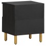 Mesita de noche madera maciza de ingeniería negra 40x33x46 cm de , Mesitas de noche - Ref: Foro24-4017655, Precio: 106,26 €, ...