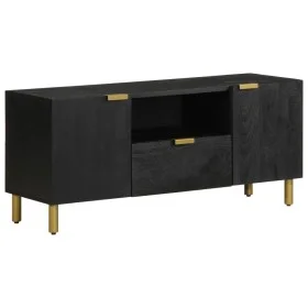 Mueble de TV madera de ingeniería negro 105x33x46 cm by , CD and DVD storage - Ref: Foro24-4017662, Price: 113,04 €, Discount: %