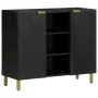 Aparador de madera de ingeniería negro 90x33x75 cm by , CD and DVD storage - Ref: Foro24-4017676, Price: 171,11 €, Discount: %