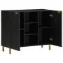 Aparador de madera de ingeniería negro 90x33x75 cm by , CD and DVD storage - Ref: Foro24-4017676, Price: 171,11 €, Discount: %