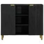 Aparador de madera de ingeniería negro 90x33x75 cm by , CD and DVD storage - Ref: Foro24-4017676, Price: 171,11 €, Discount: %