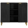 Aparador de madera de ingeniería negro 90x33x75 cm de , Almacenamiento para CD y DVD - Ref: Foro24-4017676, Precio: 174,18 €,...