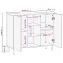 Aparador de madera de ingeniería negro 90x33x75 cm by , CD and DVD storage - Ref: Foro24-4017676, Price: 171,11 €, Discount: %
