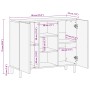 Aparador de madera de ingeniería negro 90x33x75 cm de , Almacenamiento para CD y DVD - Ref: Foro24-4017676, Precio: 174,18 €,...