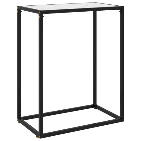 Mesa consola vidrio templado blanco 60x35x75 cm de vidaXL, Mesas auxiliares - Ref: Foro24-322805, Precio: 54,92 €, Descuento: %