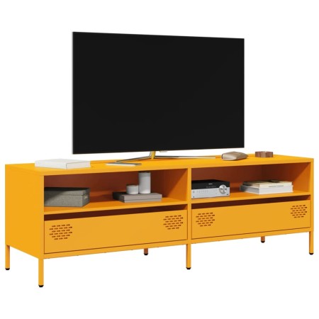 Mueble para TV acero laminado en frío amarillo 135x39x43,5 cm de , Muebles TV - Ref: Foro24-851337, Precio: 135,40 €, Descuen...