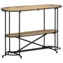 Mesa consola madera maciza de mango rugosa 110x42x76 cm de , Mesas auxiliares - Ref: Foro24-4013500, Precio: 115,81 €, Descue...