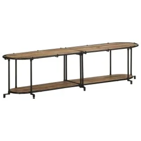 Mueble de TV madera maciza de mango rugosa 160x42x40 cm de , Almacenamiento para CD y DVD - Ref: Foro24-4013491, Precio: 114,...