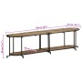 Mueble de TV madera maciza de mango rugosa 160x42x40 cm de , Almacenamiento para CD y DVD - Ref: Foro24-4013491, Precio: 98,5...