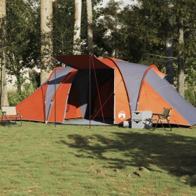 Tienda familiar con cúpula impermeable 6 personas gris naranja de , Tiendas de campaña - Ref: Foro24-4009388, Precio: 259,59 ...