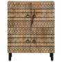 Aparador de madera maciza de mango rugosa 60x33,5x75 cm de , Almacenamiento para CD y DVD - Ref: Foro24-4018654, Precio: 123,...