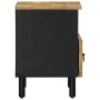 Mesitas de noche 2 uds madera mango rugosa negro 40x33x46 cm de , Mesitas de noche - Ref: Foro24-4018635, Precio: 117,09 €, D...