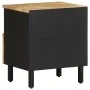 Mesitas de noche 2 uds madera mango rugosa negro 40x33x46 cm de , Mesitas de noche - Ref: Foro24-4018635, Precio: 117,09 €, D...