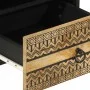 Mesitas de noche 2 uds madera mango rugosa negro 40x33x46 cm de , Mesitas de noche - Ref: Foro24-4018635, Precio: 117,09 €, D...