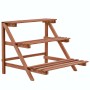 Soporte de plantas 3 niveles de madera de cedro 48x45x40 cm en Soportes para macetas | Comprar online en Foru.es