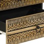 Mesita de noche madera maciza de mango rugosa negro 50x33x62 cm de , Mesitas de noche - Ref: Foro24-4018637, Precio: 130,55 €...