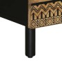 Mesita de noche madera maciza de mango rugosa negro 50x33x62 cm de , Mesitas de noche - Ref: Foro24-4018637, Precio: 130,55 €...