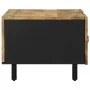 Mesa de centro madera maciza de mango rugosa negro 100x54x40 cm by , Coffee table - Ref: Foro24-4018640, Price: 98,74 €, Disc...