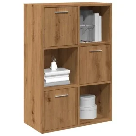 Estantería de madera de ingeniería roble artisan 60,5x30x90 cm de , Librerías y estanterías - Ref: Foro24-855971, Precio: 100...